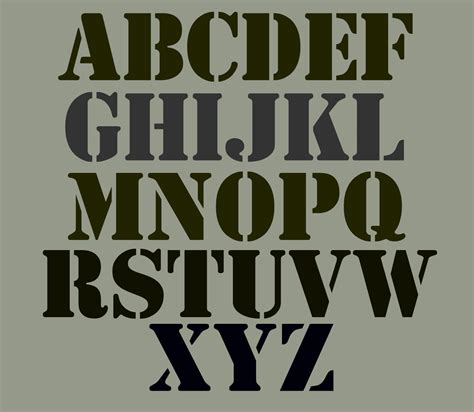 Stencil Alphabet Set 3 Inch Bold And Chunky Upper Case Free