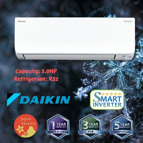 Has more than 25 years of experience in the aircon industry more reliable and trusted company for aircon servicing and aircon installation and aircon maintenance for both commercial and residential units. Daikin 3.0hp "D-Smart King Inverter Series" Wall Mounted ...