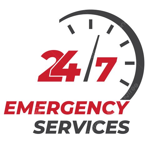 24 Hour Emergency Service Label Design Logo 24 7 Emergency Service