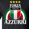 Forza Azzurri Italia Soccer Italian Team Flag 2021 Tall T-Shirt ...