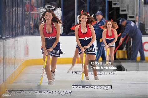 The Columbus Blue Jackets Ice Girls Show Their Halloween Spirit While