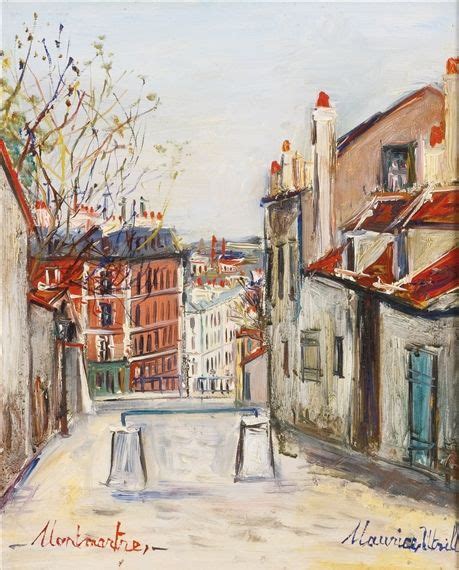 Maurice Utrillo Montmartre 1940 1942 Oil On Paris Painting