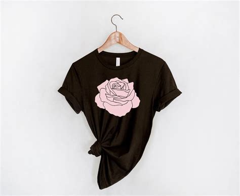 Rose Tshirt Flower Tees Rose Ts Women Graphic Tshirt Etsy Italia
