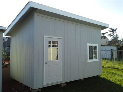 Their inherently simple design makes it easy to build them and cheaper than more complex designs. Slant roof style. Storage, garden shed, tool shed ...