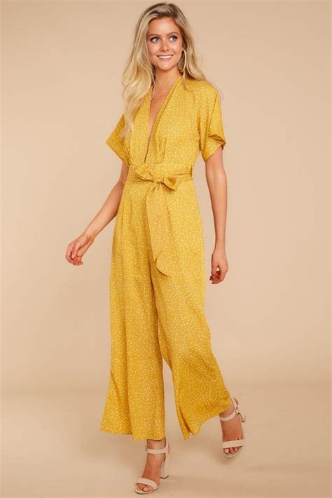 Fun Yellow Jumpsuit Printed Jumpsuit Playsuit 44 00 Red Dress