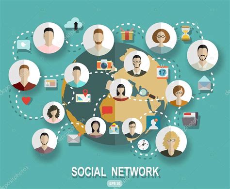 Global Social Network Stock Vector Image By ©mitay20 97356496