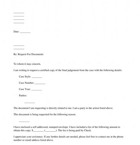 Letter To Request Documents Template Word And Pdf