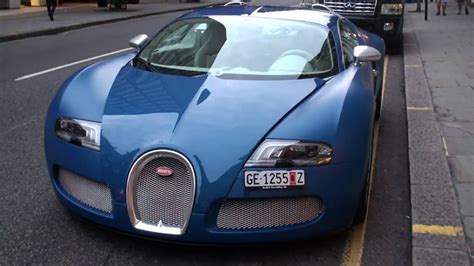 One Off Bugatti Veyron Bleu Centenaire In London Youtube