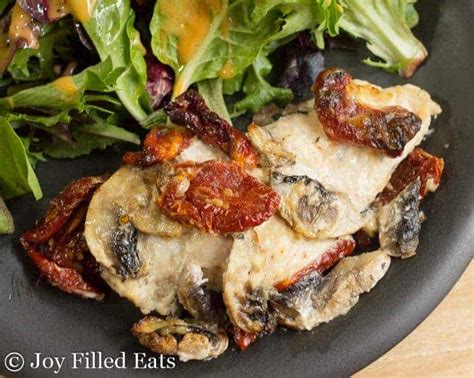 The finished dish looks very appetizing and festive, and the investments in preparation requires minimal. Baked Chicken Breast with Mushrooms - Keto, Paleo - Joy ...