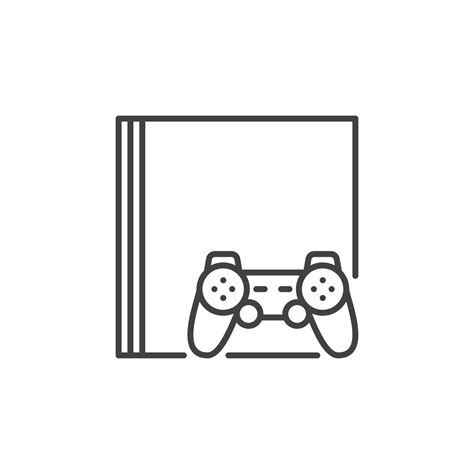 Video Game Console And Game Controller Vector Outline Icon 13065691