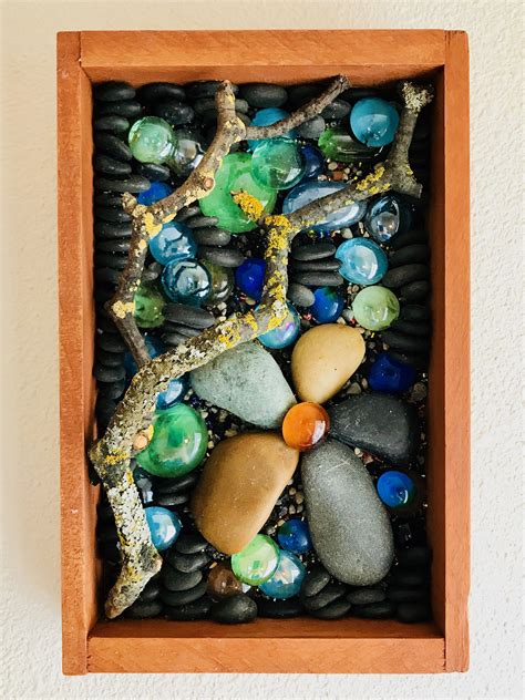 Rock And Glass Shadow Box Etsy Uk