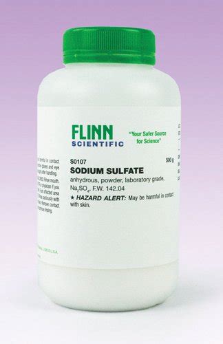 Sodium Sulfate Anhydrous Laboratory Grade 500 G Flinn Scientific