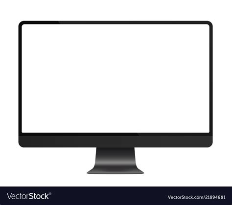 Trendy Realistic Thin Frame Monitor Mock Up With Vector Image