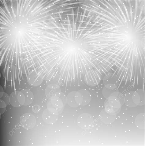 Vector Illustration Of Fireworks Background Yellow Party Sparks