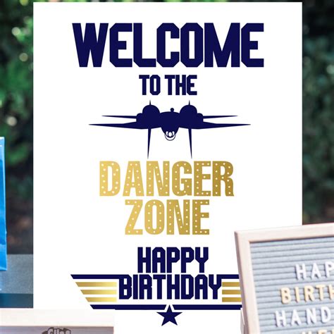 Top Gun Party Welcome Sign Printable Decor A Touch Of La