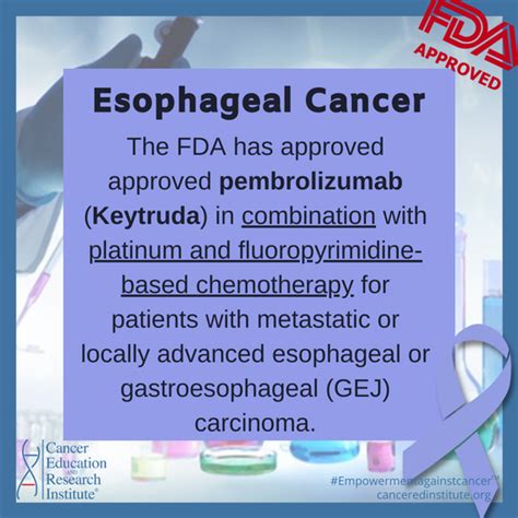 Fda Approved Pembrolizumab For Esophageal Or Gej Carcinoma Cancer