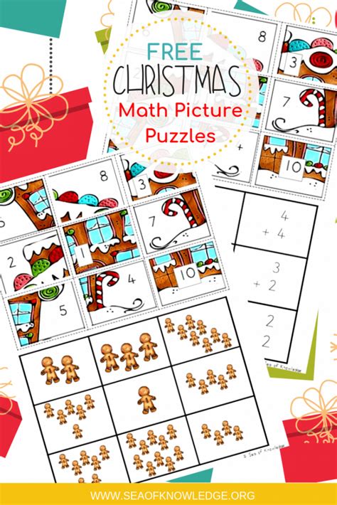 Free Christmas Math Puzzles Reveal The Mystery Pictures