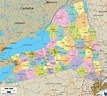 Detailed Map of New York State, USA - Ezilon Maps