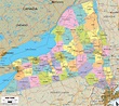 Detailed Political Map of New York State - Ezilon Maps