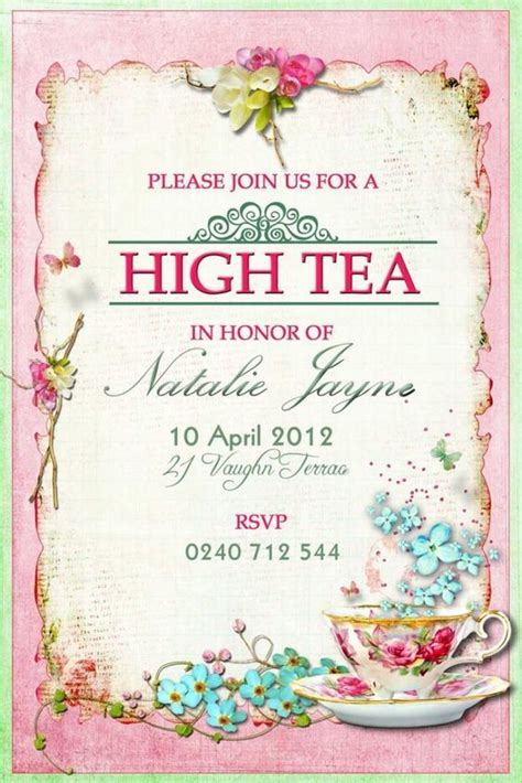 Tea Party Baby Shower Invitation Zazzle High Tea Invitations Tea
