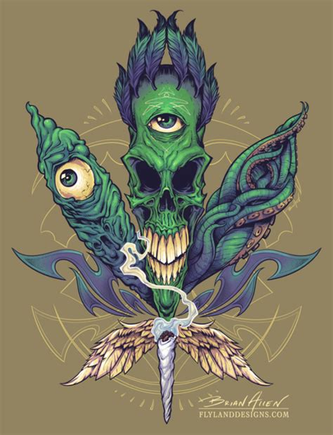 Evil Mushroom T Shirt Illustration Flyland Designs Freelance