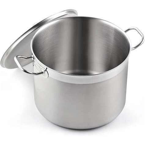 Cooks Standard Professional Qt Stainless Steel Stockpot With Lid The Home Depot
