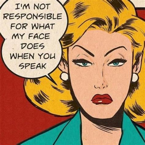 A Woman With Blonde Hair And Blue Eyes Has A Speech Bubble Above Her
