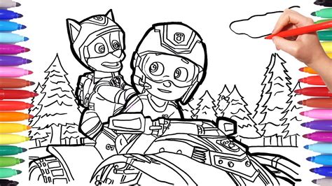 Ausmalbilder mighty pups / super pups kleurplaat paw patrol mighty pups : PAW PATROL Ryder and Chase on the Rescue ATV Coloring | Paw Patrol Coloring Book | Patrulla ...