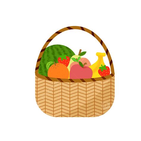 Fresh Fruit Png Transparent Hand Draw Fresh Fruit In Basket Fruit
