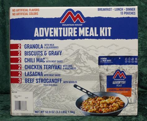 Mountain House Freeze Dried Emergency Meals Adventure Box Survival