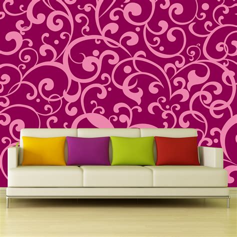 Beautifully Bold Floral Wallpaper Removable Wall Stickers And Wall Decals