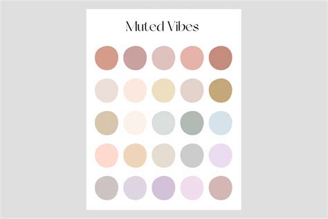 Muted Vibes Color Palette Gráfico por Girly Gal Creative Fabrica