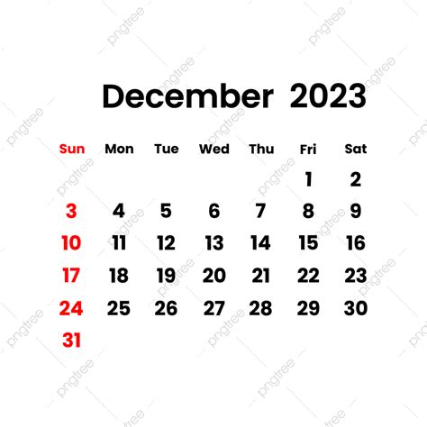 Gambar Kalender Desember 2023 Desember 2023 Kalender Png Dan Vektor