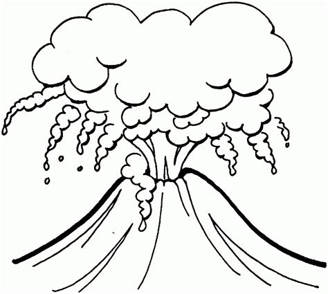 Coloriage Volcan Coloring Pages
