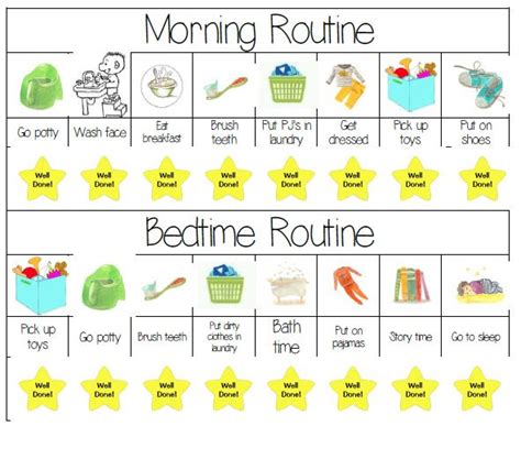 Daily Routine Schedule For Kids Calendar June