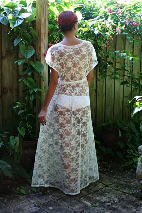 Sheer Lace Bridal Nightgown Lingerie Wedding By Sarafinadreams
