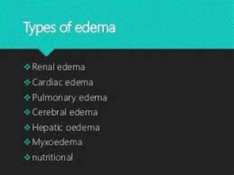 Types Of Edema Medizzy