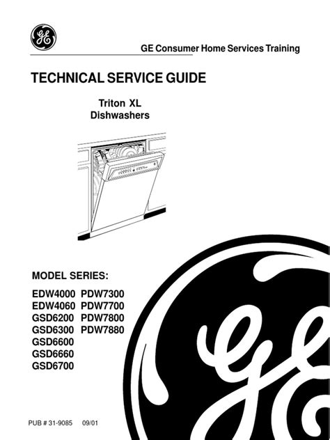 Ge Dishwasher Triton Service Manual Pdf