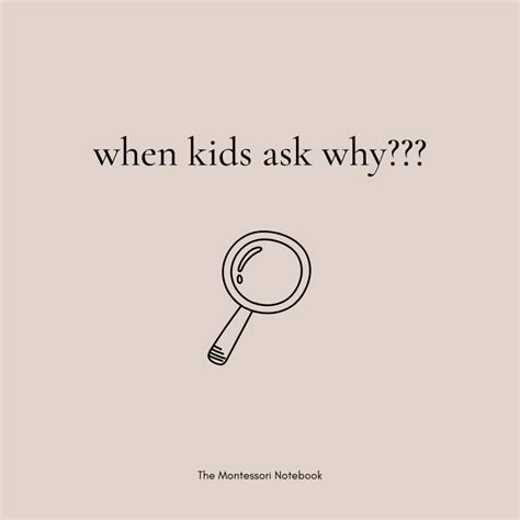 What To Do When Kids Ask Why The Montessori Notebook