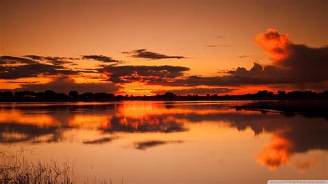 日落大自然orange Lakes Reflections照片下载壁纸高清原图下载日落大自然orange Lakes Reflections