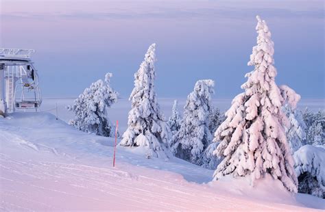 Ruka Finland Winter Finland Mount Everest Landscapes Mountains