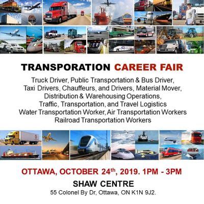 Ottawa Transportation Profession Job Fair - October 24th, 2019 at Shaw ...