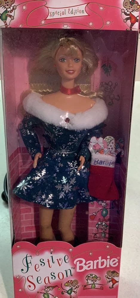 Barbie Doll Festive Season Christmas Stocking Special Ed Mattel 1997 18909 Nrfb Ebay Barbie