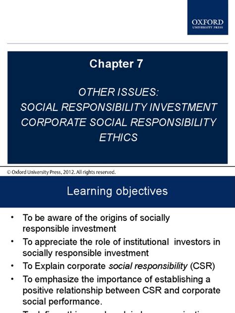 Chapter4 Corporate Social Responsibility Corporate Governance