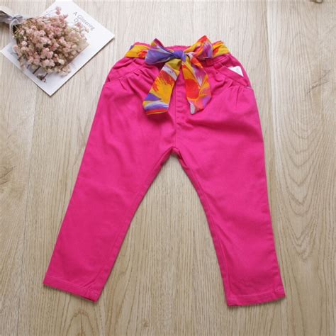 Y Tmj2 2115031 Autumn Baby Clothes For Girls Pants Solid Appliques