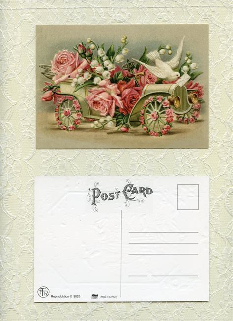 Victorian Post Cards Victorian Postcard Roses Postcard Etsy