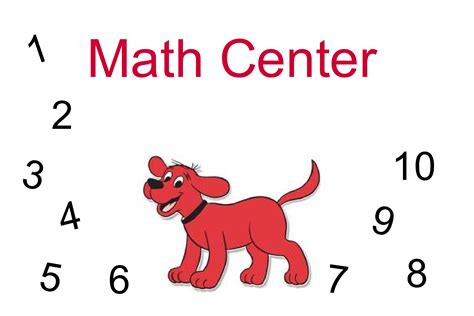 Math Center Sign Colegios
