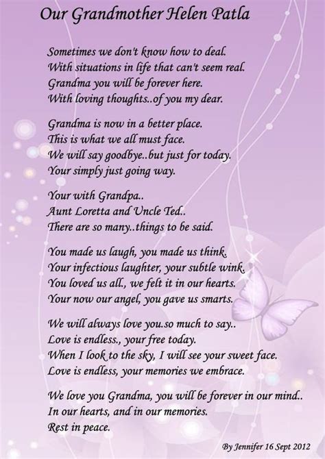 Grandma Poems For Funeral