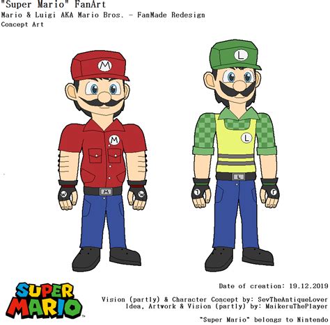Mario Bros Super Mario Fanmade Redesign V1 By Maikerutheplayer On