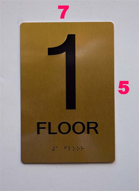 1st Floor Sign Product Features Typeraised Tactile Graphics An Hpd